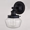 Vaxcel Collins 1 Light Black Farmhouse Outdoor Wall Lantern Clear Schoolhouse Glass T0573 - alternate 3